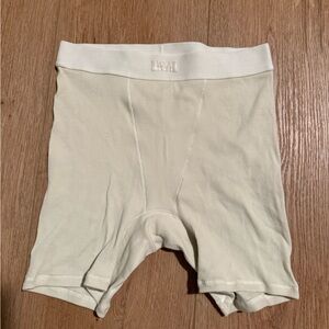 SKIMS cream Ribbed Boxer Briefs